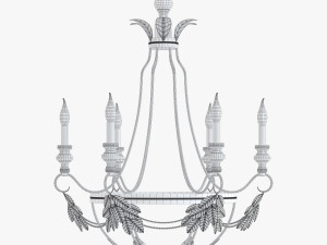 pottery barn madeline chandelier 3D Model