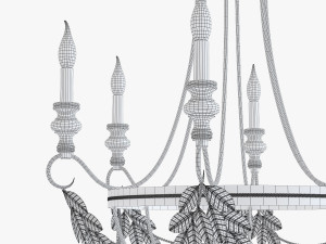 pottery barn madeline chandelier 3D Model