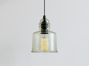 pottery barn paxton glass single pendant Modello 3D