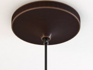 pottery barn paxton glass single pendant Modello 3D