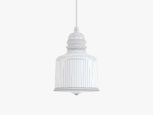 pottery barn paxton glass single pendant Modello 3D