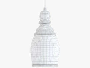 pottery barn paxton glass single pendant Modello 3D