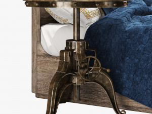 restoration hardware martens four-poster bed 3D Model