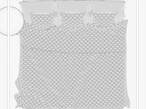 restoration hardware martens four-poster bed 3D Model