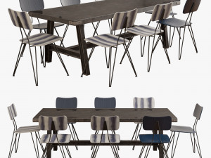 scavolini diesel misfit table moroso overyard chair 3D Model