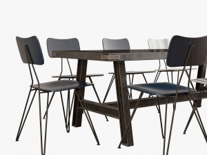 scavolini diesel misfit table moroso overyard chair Modelo 3D