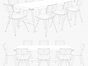 scavolini diesel misfit table moroso overyard chair Modelo 3D
