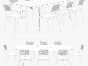 scavolini diesel open workshop table moroso nizza chair 3D Model