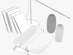 zegen ash desk set 3D Model