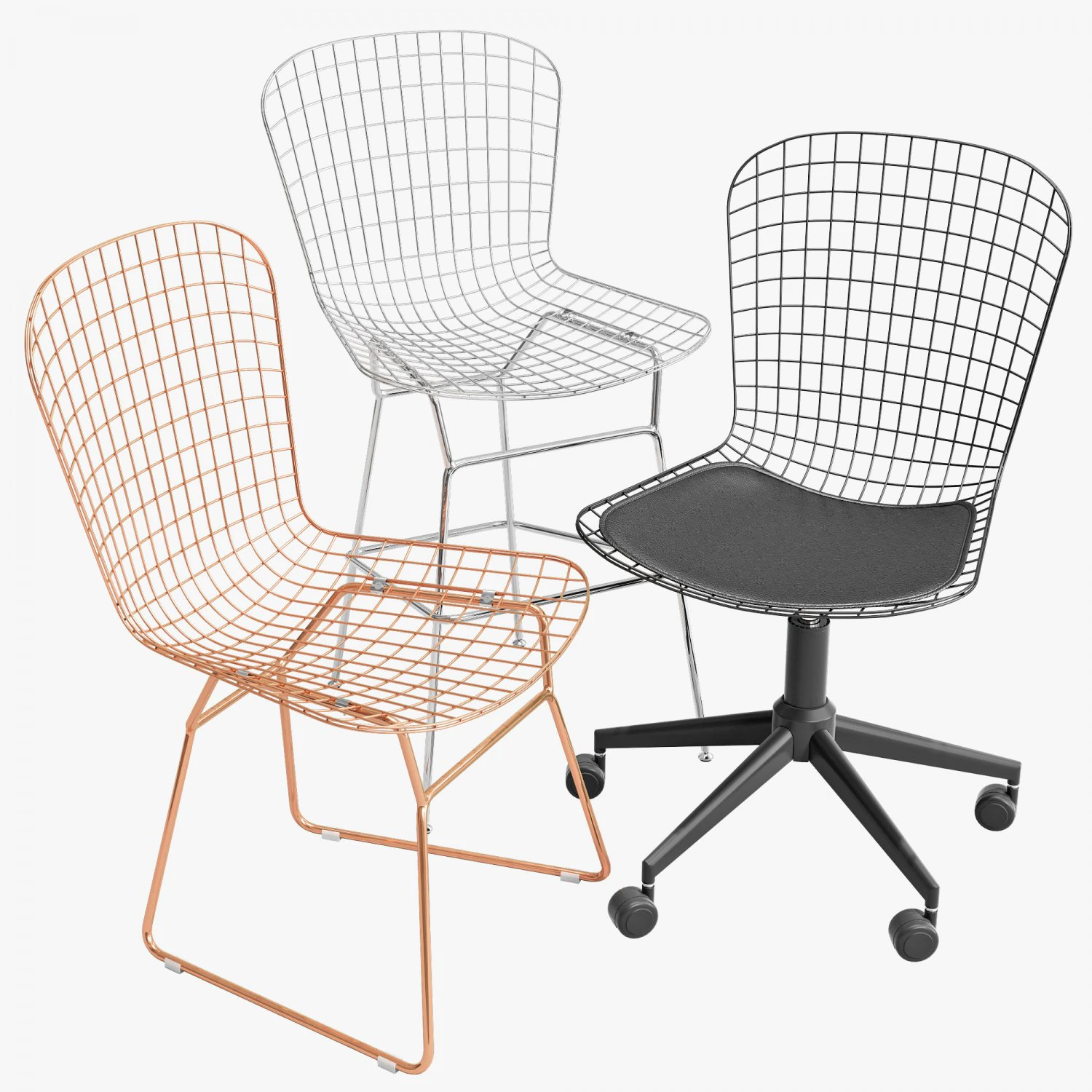 zuo wire chairs 3D Model .c4d .max .obj .3ds .fbx .stl .blend