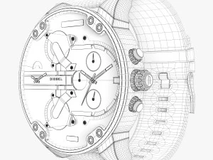 diesel mr daddy dz 7311 3D Model