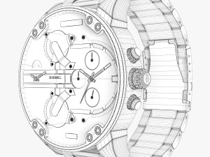 diesel mr daddy dz 7333 3D Model