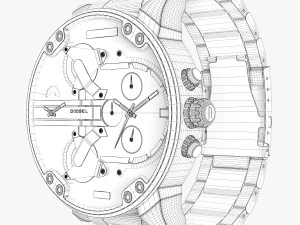 diesel mr daddy dz 7349 3D Model
