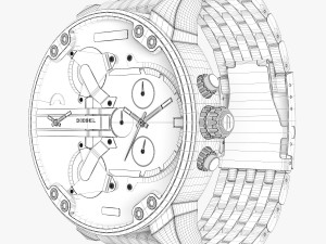 diesel mr daddy dz 7395 3D Model