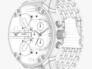 diesel mr daddy dz 7395 3D Model