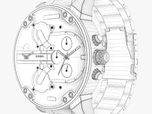 diesel mr daddy dz 7396 3D Model