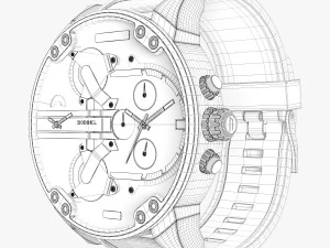 diesel mr daddy dz 7422 3D Model
