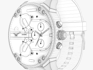 diesel mr daddy dz 7427 3D Model