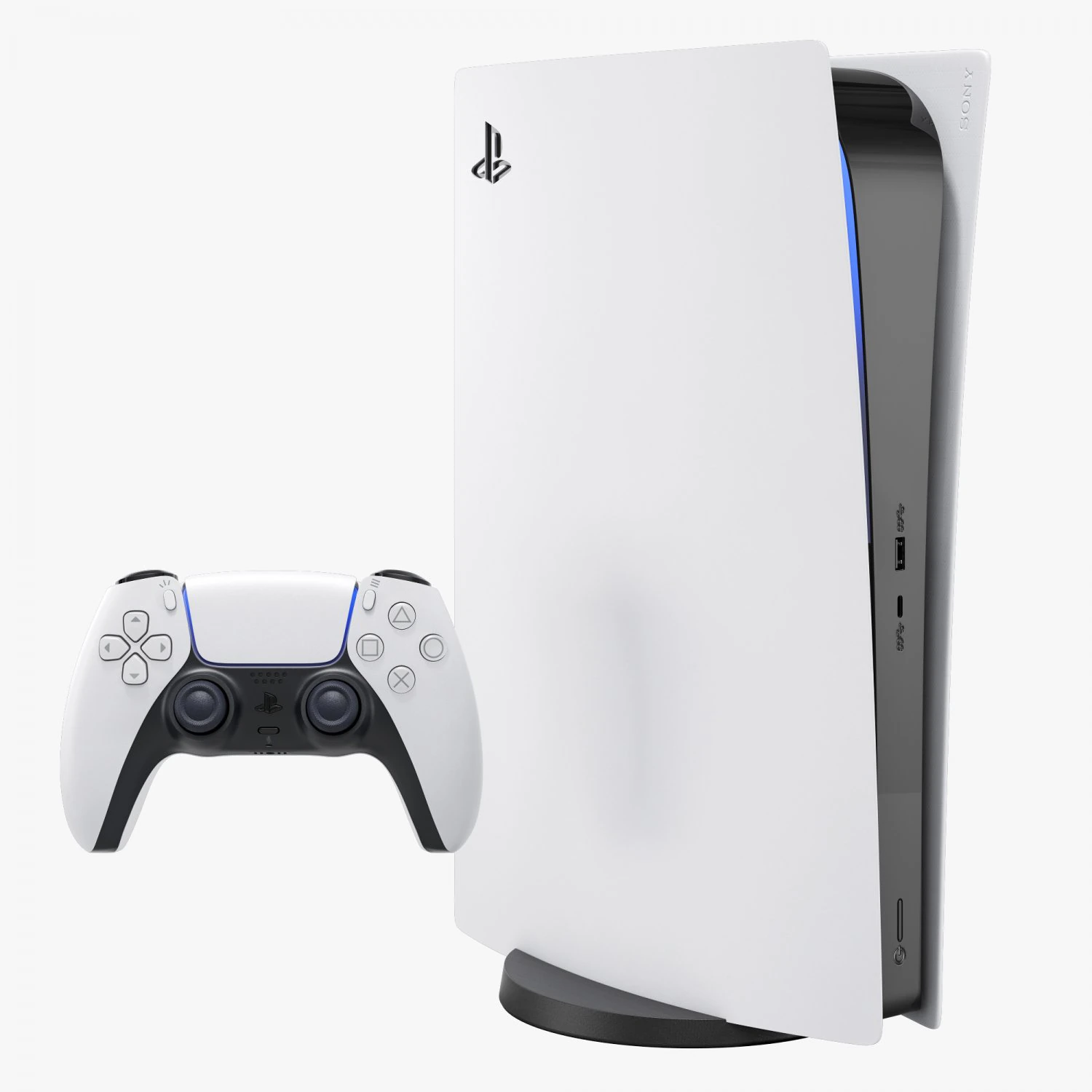 Sony playstation 5 digital edition 3D Model .c4d .max .obj .3ds .fbx .stl .blend 