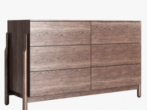 Zegen ash chest of drawers set 3D Model