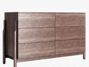 Zegen ash chest of drawers set 3D Model