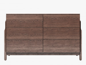 Zegen ash chest of drawers set 3D Model