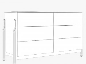 Zegen ash chest of drawers set 3D Model