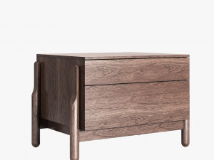 Zegen ash chest of drawers set 3D Model