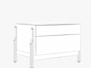 Zegen ash chest of drawers set 3D Model