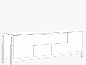 Zegen ash chest of drawers set 3D Model