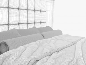 dizi greta queen bed 3D Model