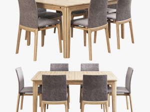 skovby set 26-table 63-chair 3D Model