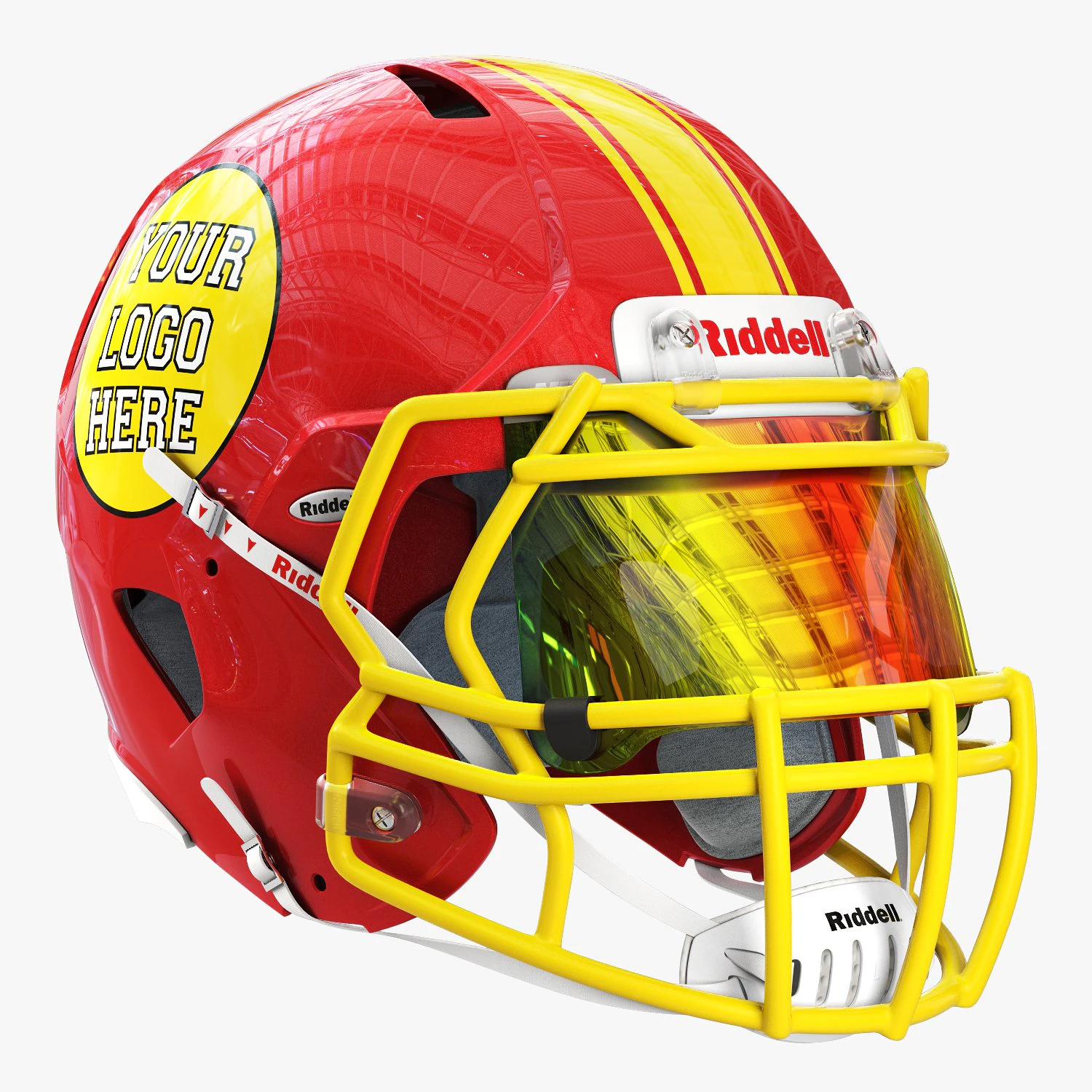 Riddell speed helmet 3D Model .c4d .max .obj .3ds .fbx .stl .blend 