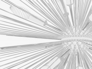 pottery barn explosion chandelier Modello 3D