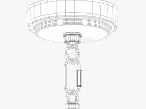 pottery barn explosion chandelier Modello 3D