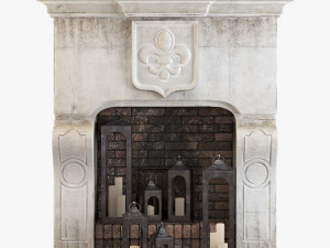 fireplace set 3 3D Model