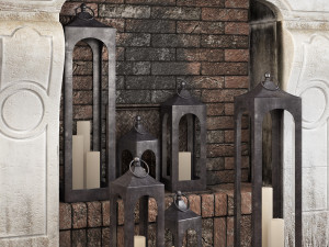 fireplace set 3 3D मॉडल