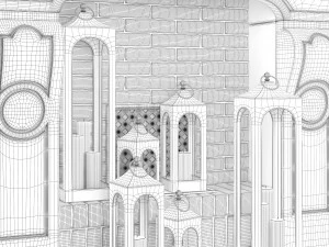 fireplace set 3 3D Model