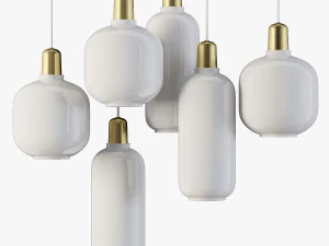 Normann copenhagen amp hanglamp wit 3D Model
