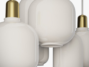 normann copenhagen amp pendant lamp white Model 3D