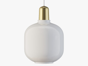normann copenhagen amp pendant lamp white Model 3D