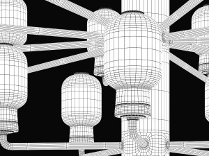 normann copenhagen amp chandelier small-eu version 3D Model