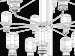 normann copenhagen amp chandelier large-eu version Modello 3D