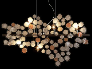 kare hanglamp wolken helder 3D Model