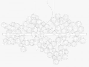 kare pendant lamp clouds clear 3D Model