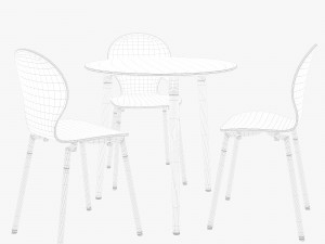 halmar dining set 001 3D Model