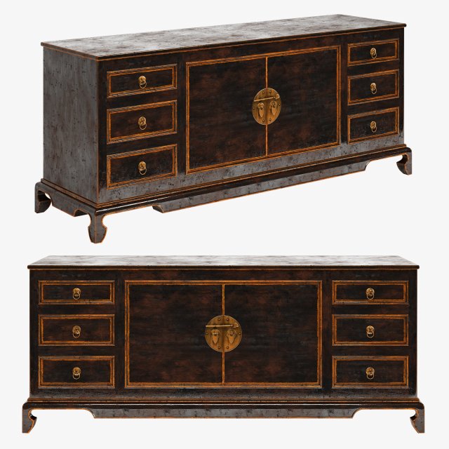 chinese chest of drawers 001 Model 3D .c4d .max .obj .3ds .fbx .stl .blend 