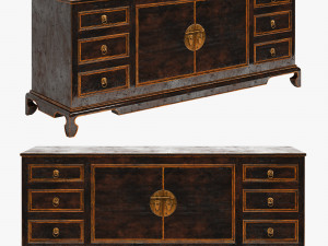 chinese chest of drawers 001 3D Model