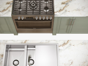 Modern kitchen 001 Modello 3D