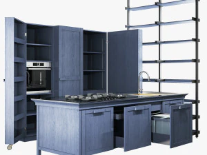 Key cucine metalwood type 1 3D Model